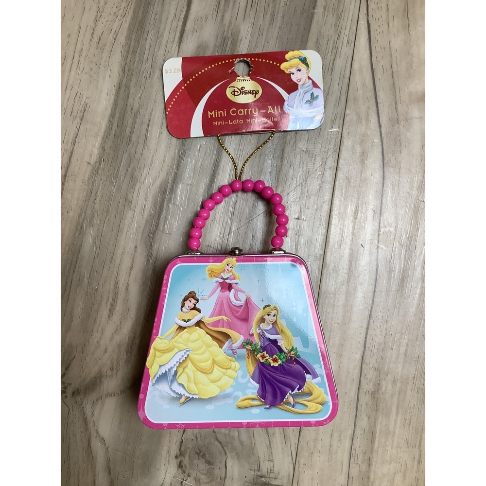 Disney Princess Mini Metal Lunchbox Style Suitcase New 3.25" Wide 2012 - NWT